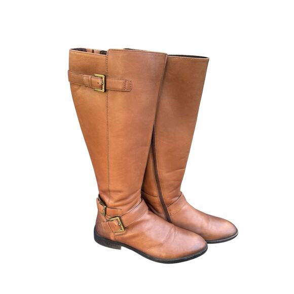 Sam Edelman Boots Moore Brown Leather Tall Riding Equestrian Womens US 9, EU 39 - Picture 1 of 7
